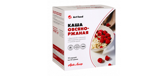 Каша Овсяно-ржаная с брусникой и малиной | АртЛайф